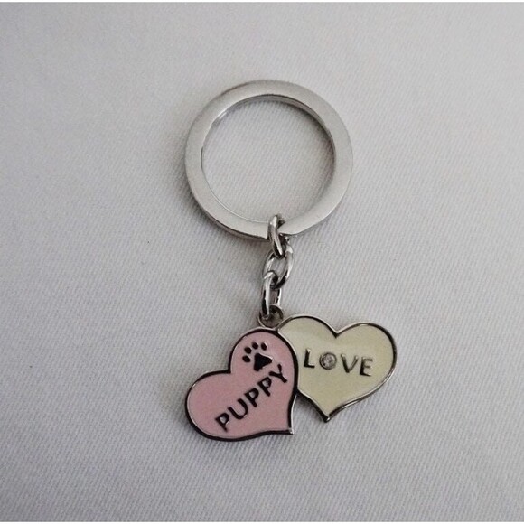 Accessories - Puppy Love Hearts Keychain Bag Charm